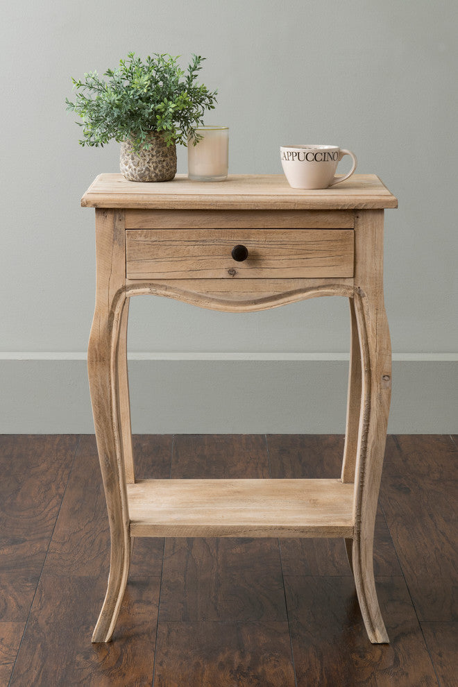East at Main Bishop Brown Rectangular Rubberwood Accent Table