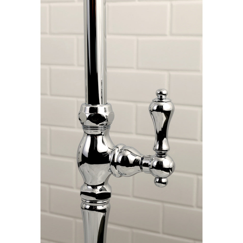 CCK104T1 Freestanding Tub Faucet Package With Supply Line, Polished Chrome