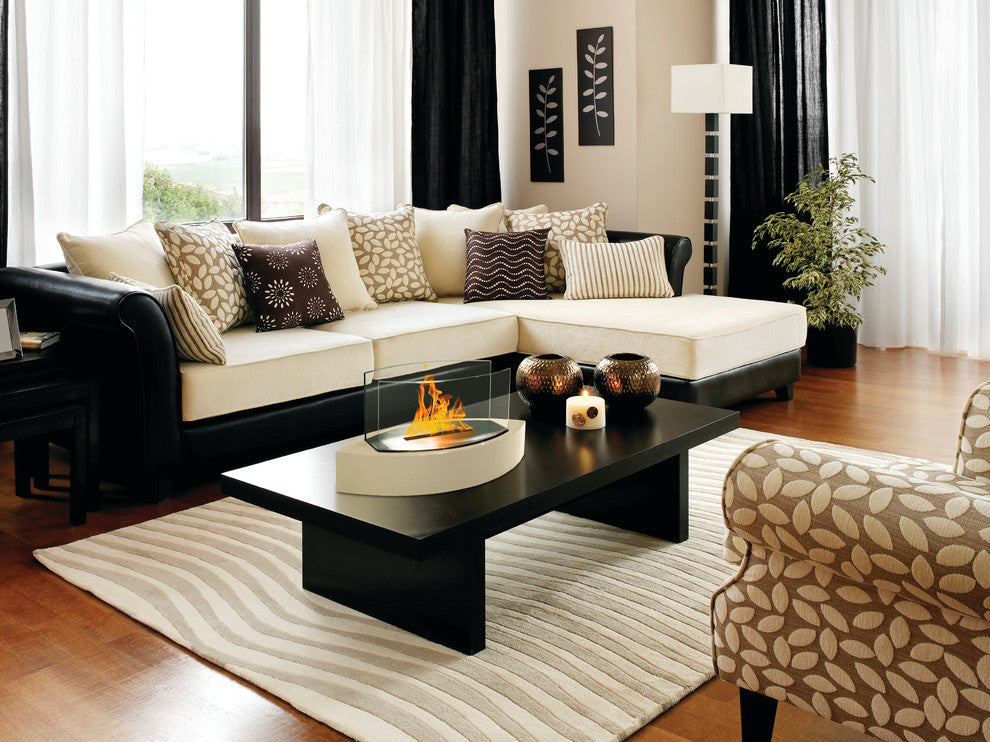 Lexington Tabletop Fireplace, High Gloss Beige Paint