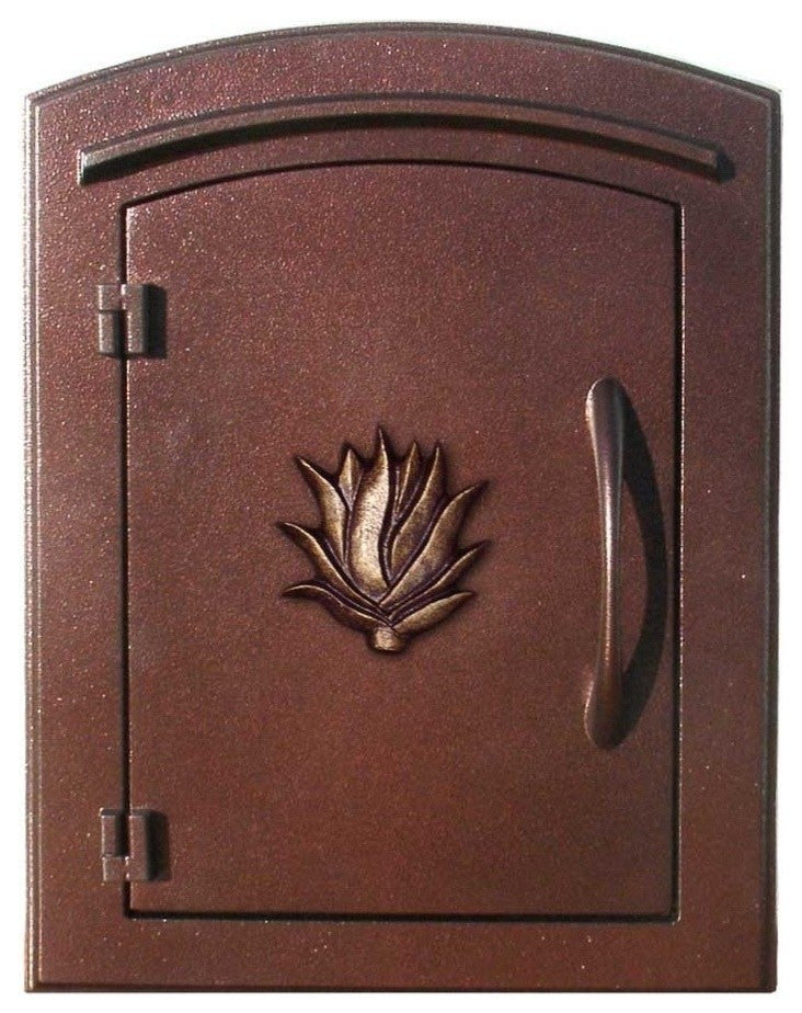 Manchester Security Drop Chute Mailbox With "Decorative AGAVE Logo" Faceplate