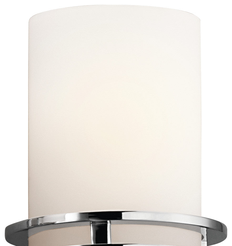 Bath 3-Light, Chrome/Satin Etched Cased Opal Glass