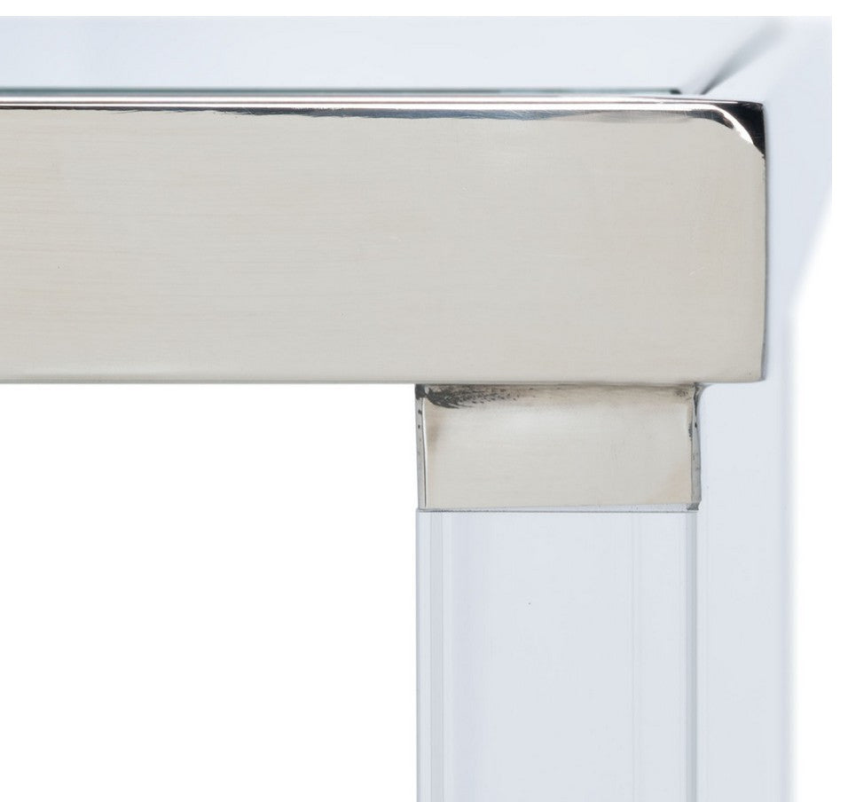 Safavieh Couture Shawna Acrylic End Table, Silver