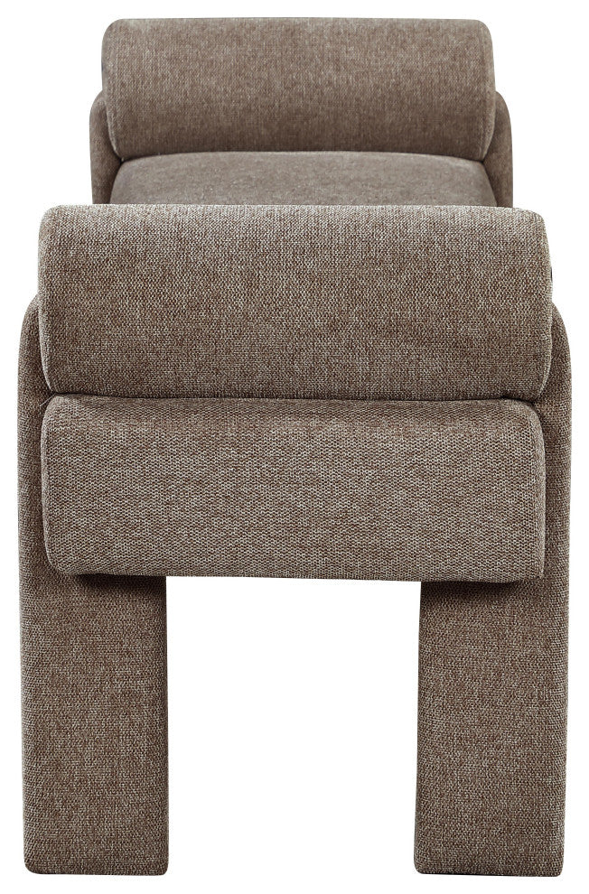Stefano Upholstered Bench, Brown