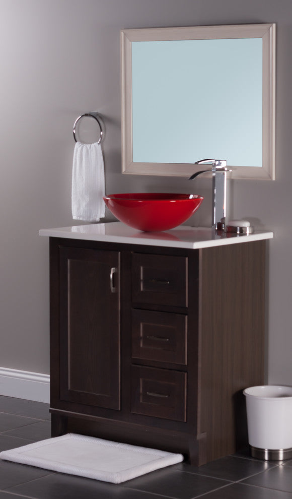 Novatto Rosso Glass Vessel Sink