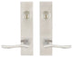 Waterfall Lever, Tubular Entry, Double Cylinder, Satin Stainless Steel