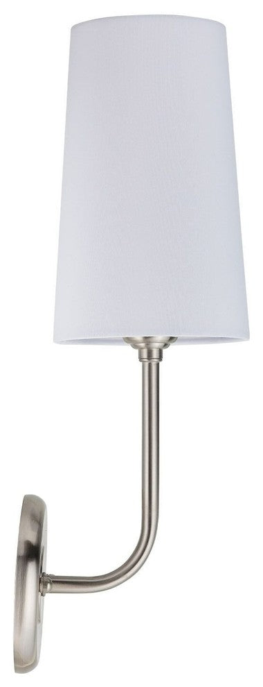 Forma Wall Sconce with Fabric Shade, Brushed Nickel