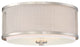 3-Light Flush Mount, Brushed Nickel