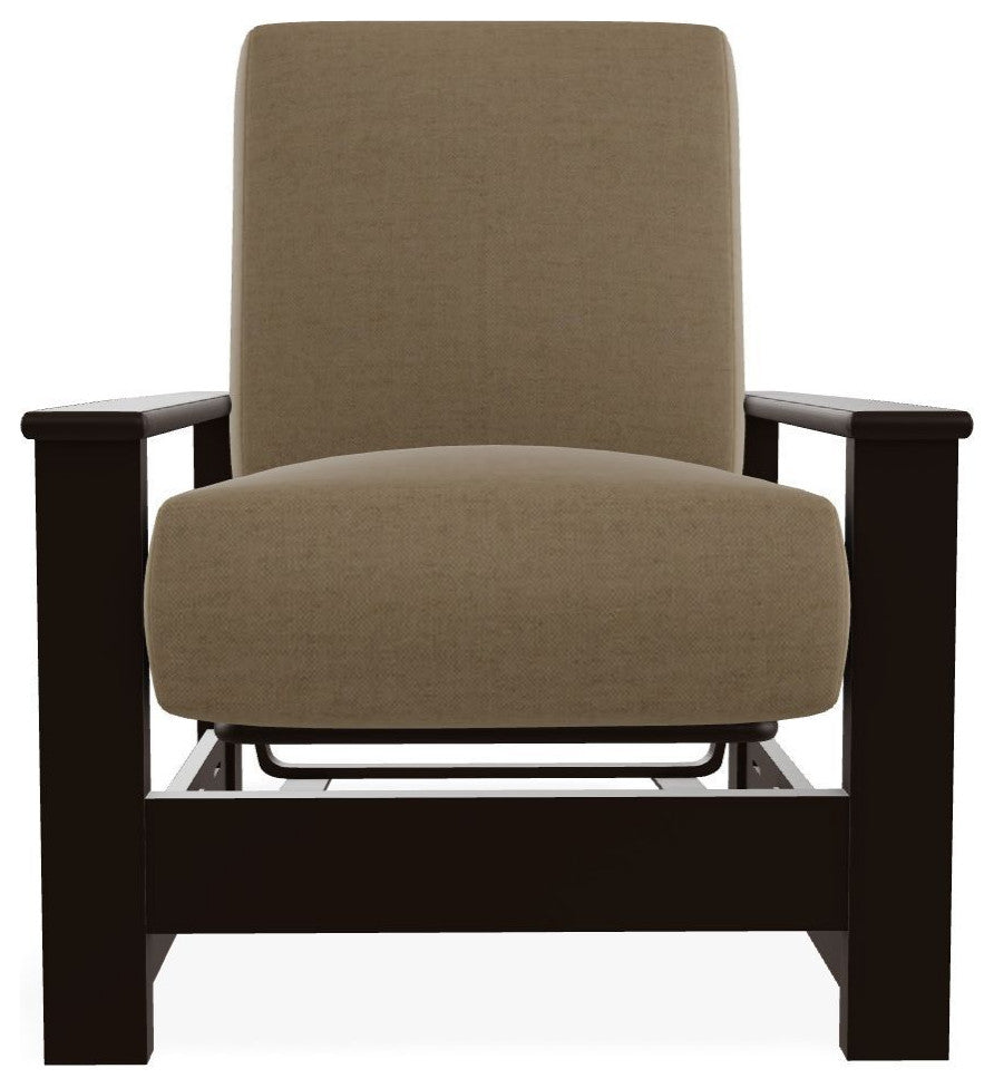 Leeward Deep Seat Outdoor Armchair with Hidden Motion, Wren/Kona