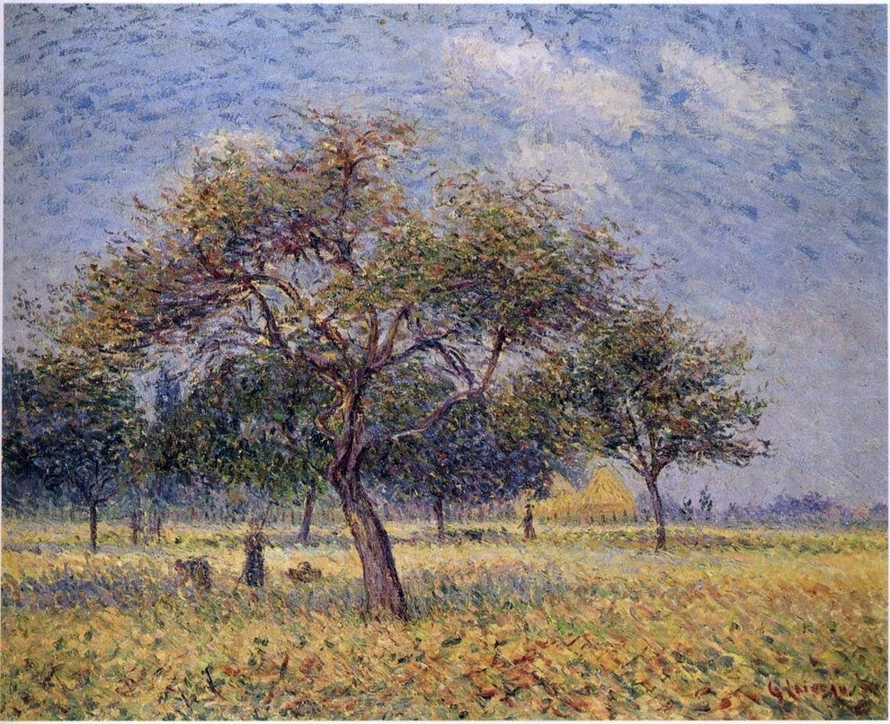 Gustave Loiseau Apple Trees in October Premium Canvas Print