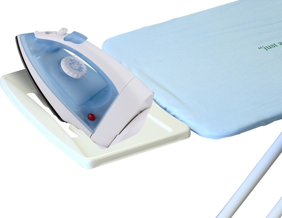4-Leg Steel Mesh Top Ironing Board, Blue