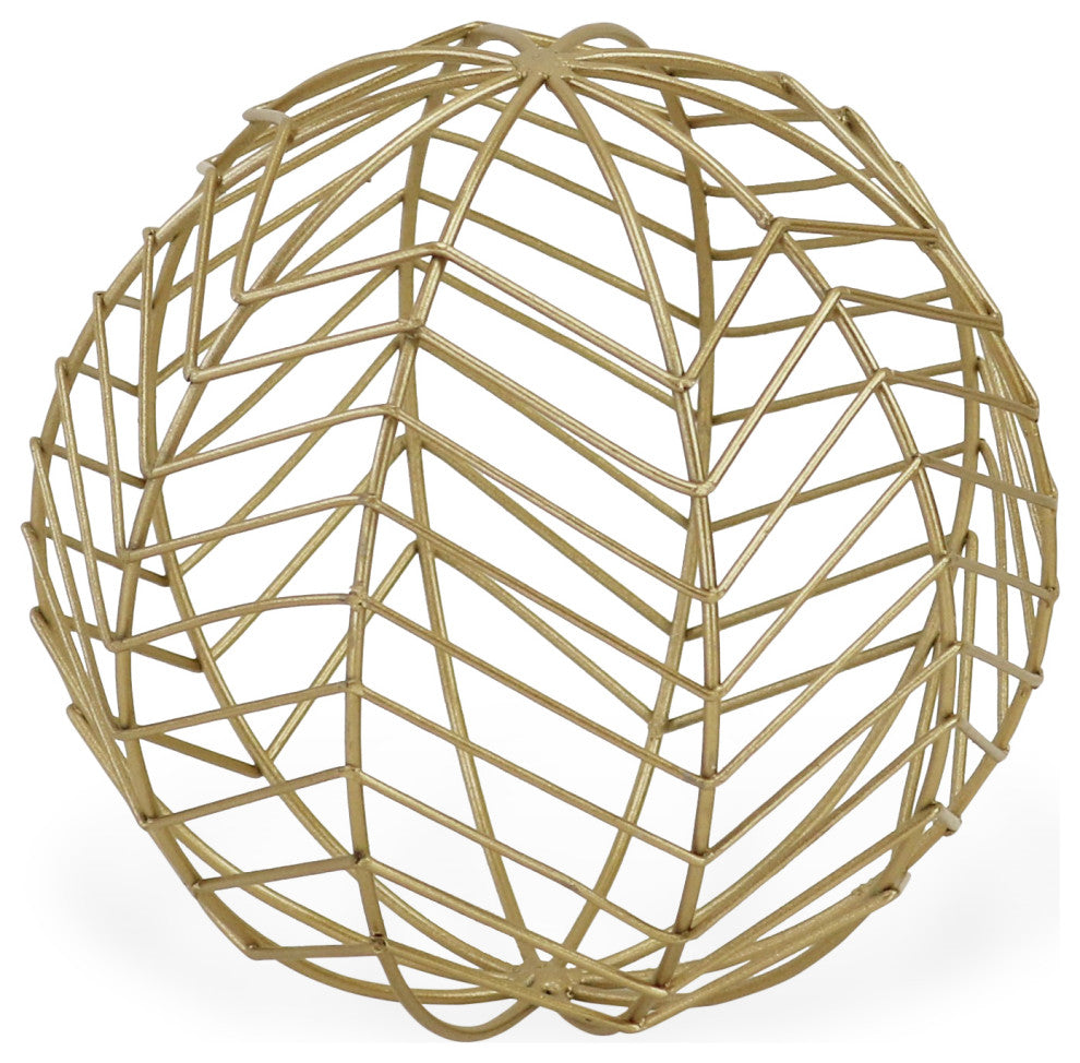 Gold Metal Orb 7" Diameter