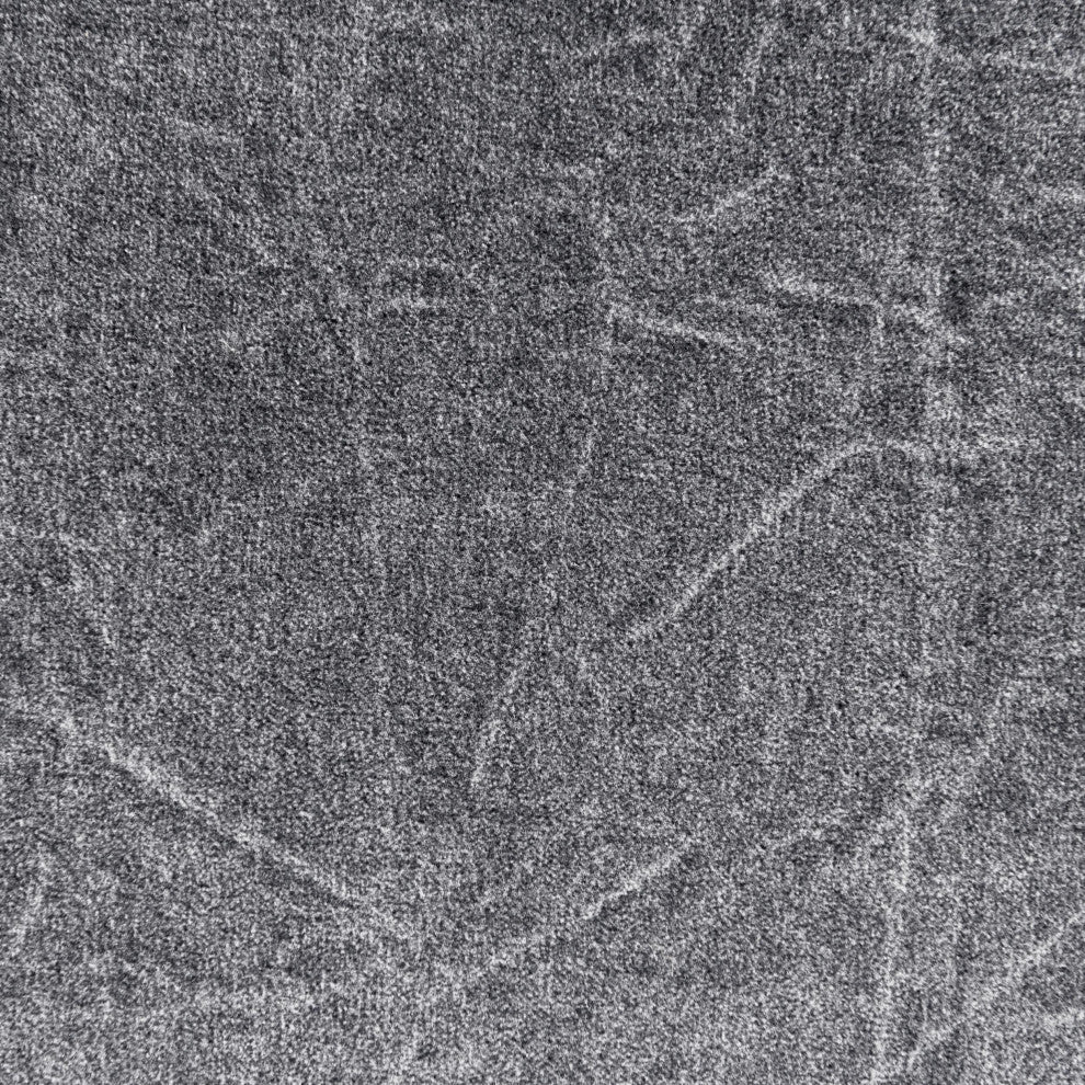 Heirloom 18" Velvet Fabric Floor Cushion Pouf, Stone Grey