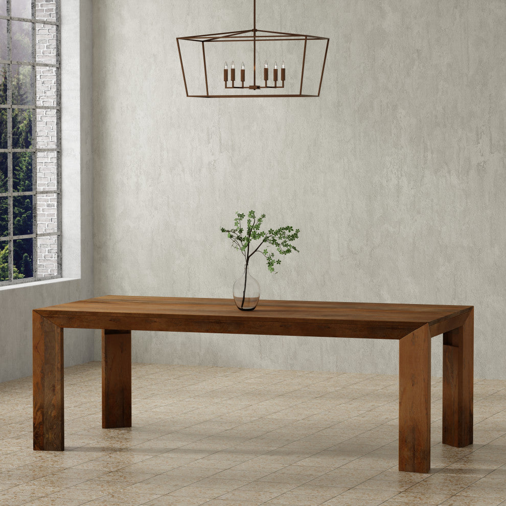 Parker House Crossings Downtown 86 In. Dining Table With 4 Upholstered Chairs