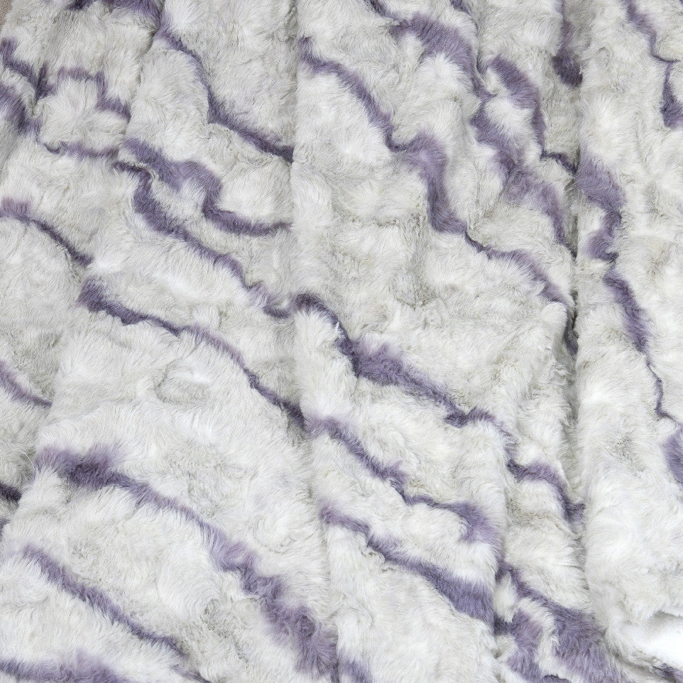 Elite Faux Fur Throw Blanket With Sherpa Backing, Calla, 50" X 60"