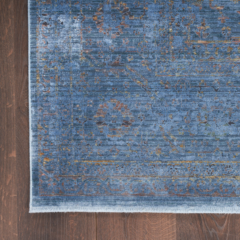 Nourison Luxurious 5'3" x 7'3" Blue Vintage Indoor Rug