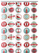 Colorful Textile Shower Curtain, Button