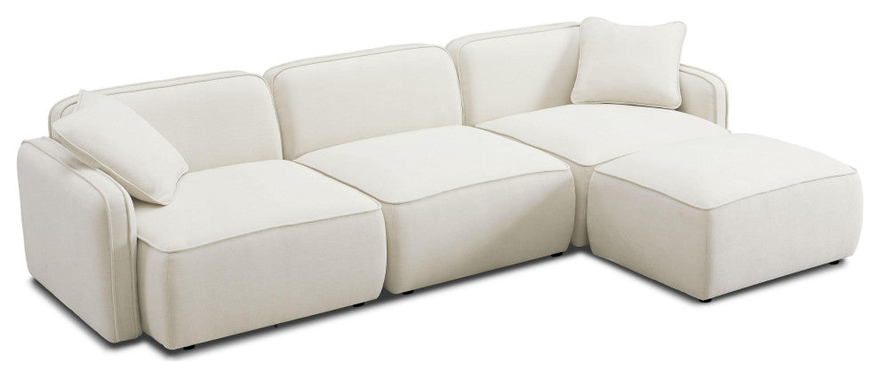 Travie 4-Piece Modular Sectional, Sand