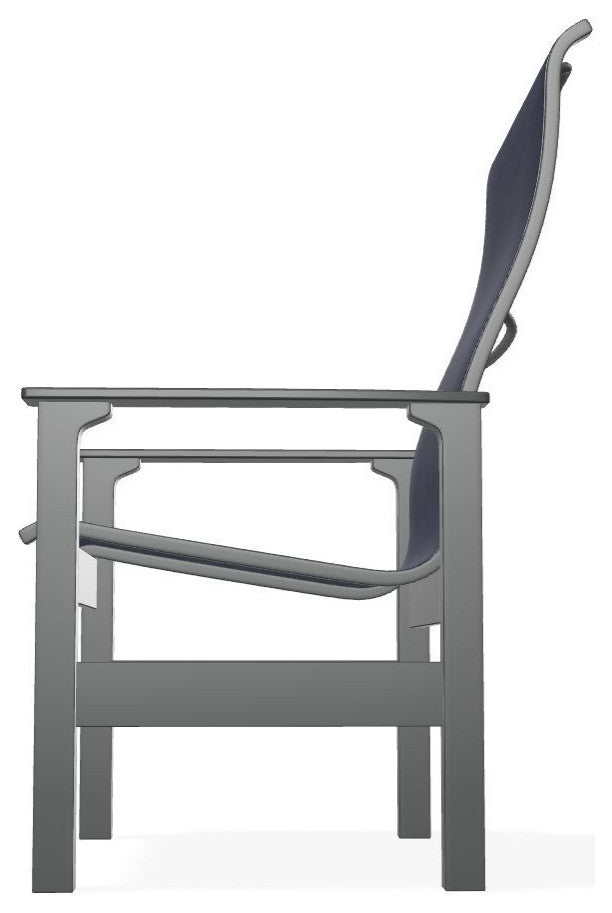 Leeward Sling Outdoor Armchair, Collect Indigo/Graphite