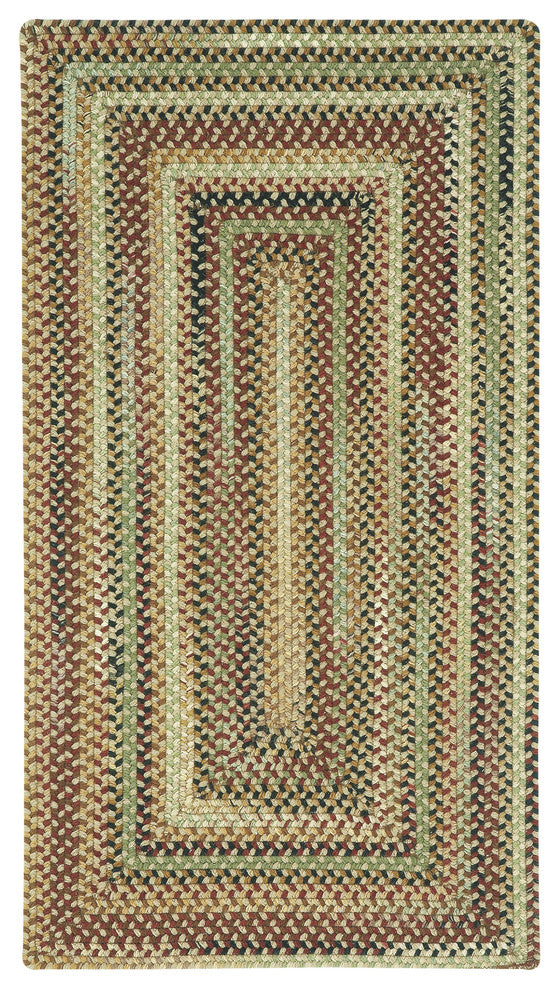 Bangor Concentric Braided Rectangle Rug, Sandy Beige 9'2"x13'2"