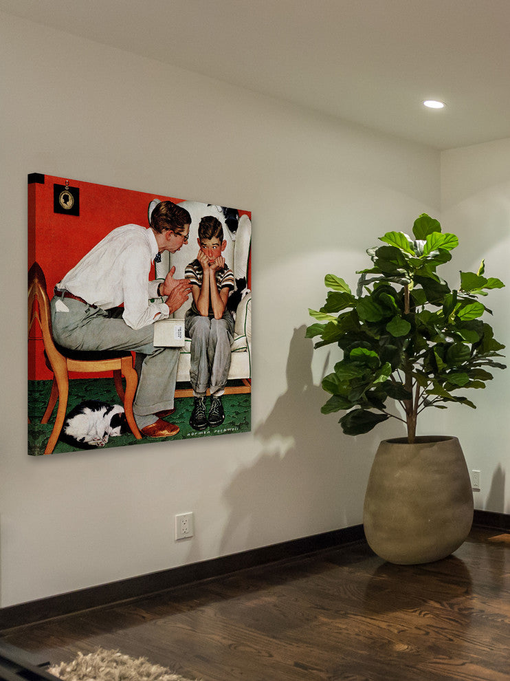 "Facts of Life" Painting Print on Canvas by Norman Rockwell
