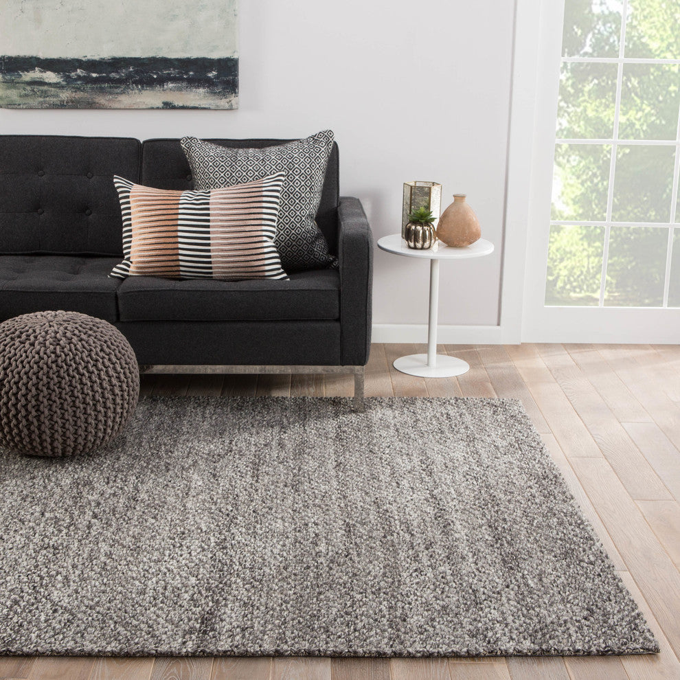 Jaipur Living Karlstadt Handmade Solid Gray/Silver Area Rug, 5'x8'