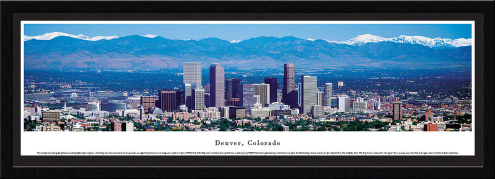 Denver Skyline Panoramic Poster, Colorado , Select Frame