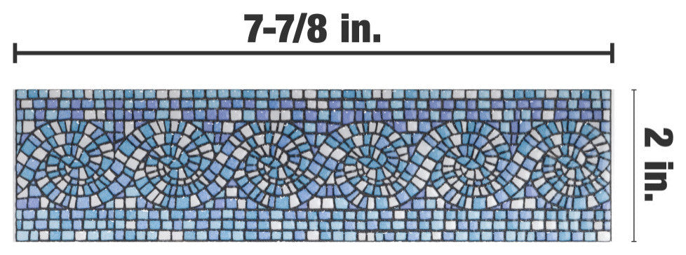 Captain Riptide Glacier Blue Ceramic Wall Trim