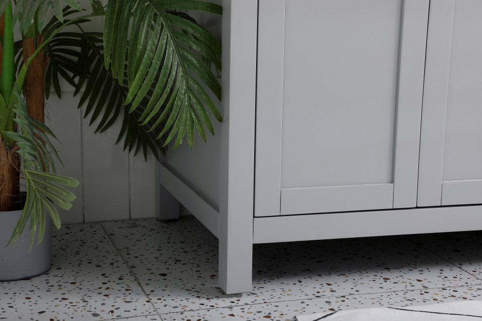 72" Double Bathroom Vanity, Grey