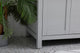 72" Double Bathroom Vanity, Grey