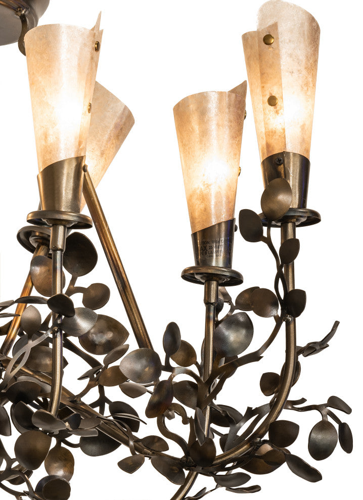 34 Long Vinca Vine 7 Light Chandelier