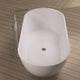 ADM Medium Elipsed Freestanding Bathtub, Glossy White, 66.9"