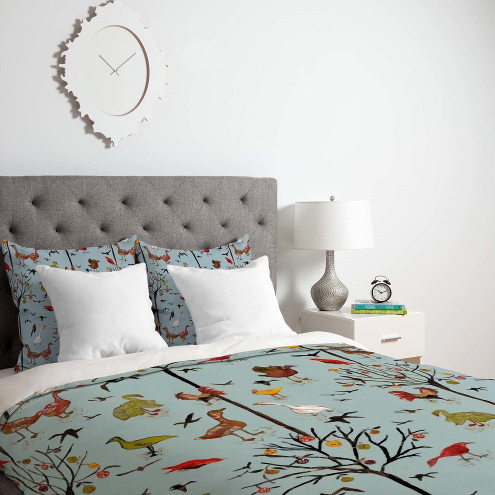 Deny Designs Rachelle Roberts Gathering Of The Webbed Feet Duvet Cover - Lightwe