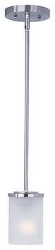Corona 1-Light Mini Pendant, Satin Nickel, Frosted Glass