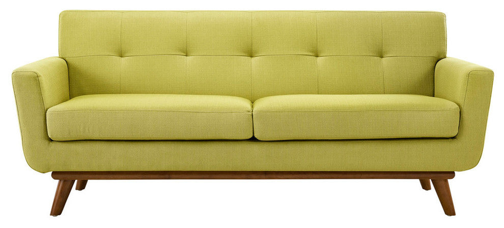 Modern Contemporary Living Room Loveseat Sofa Wheatgrass