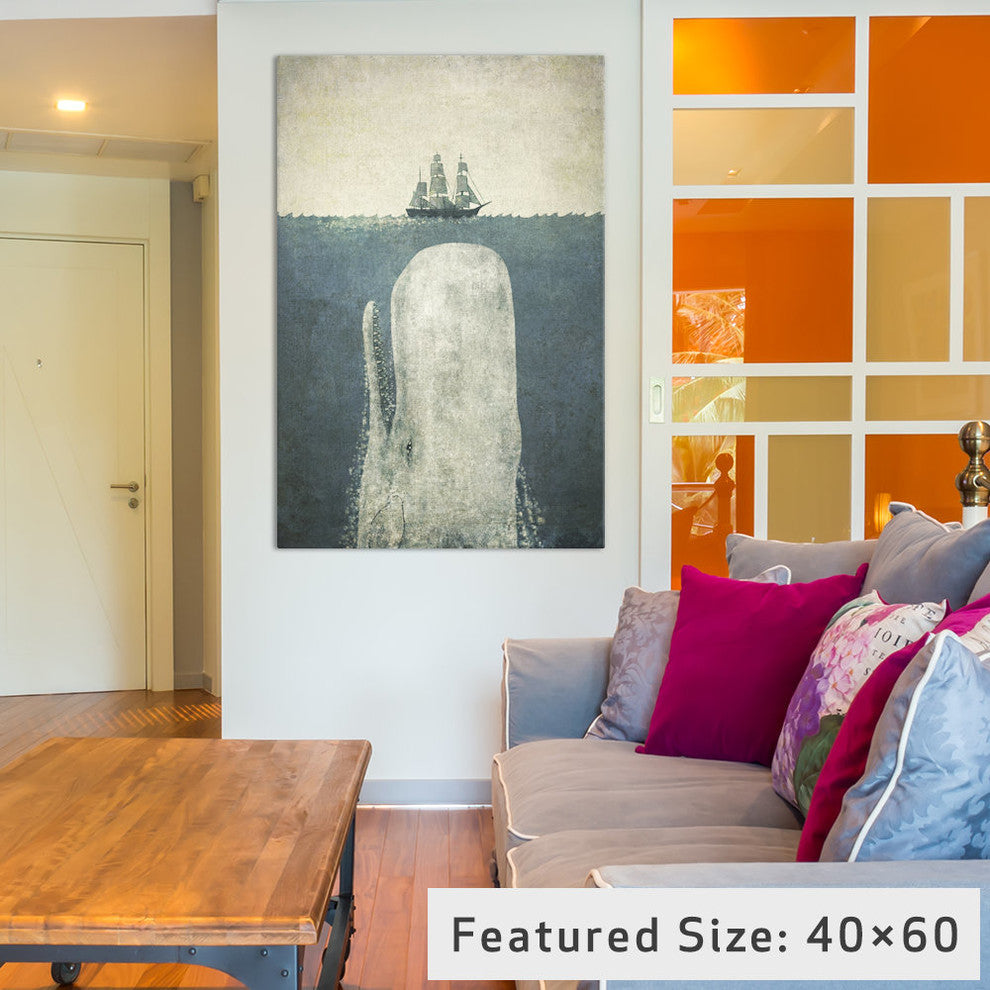 White Whale by Terry Fan Gallery-Wrapped Canvas Print 40x26x1.5