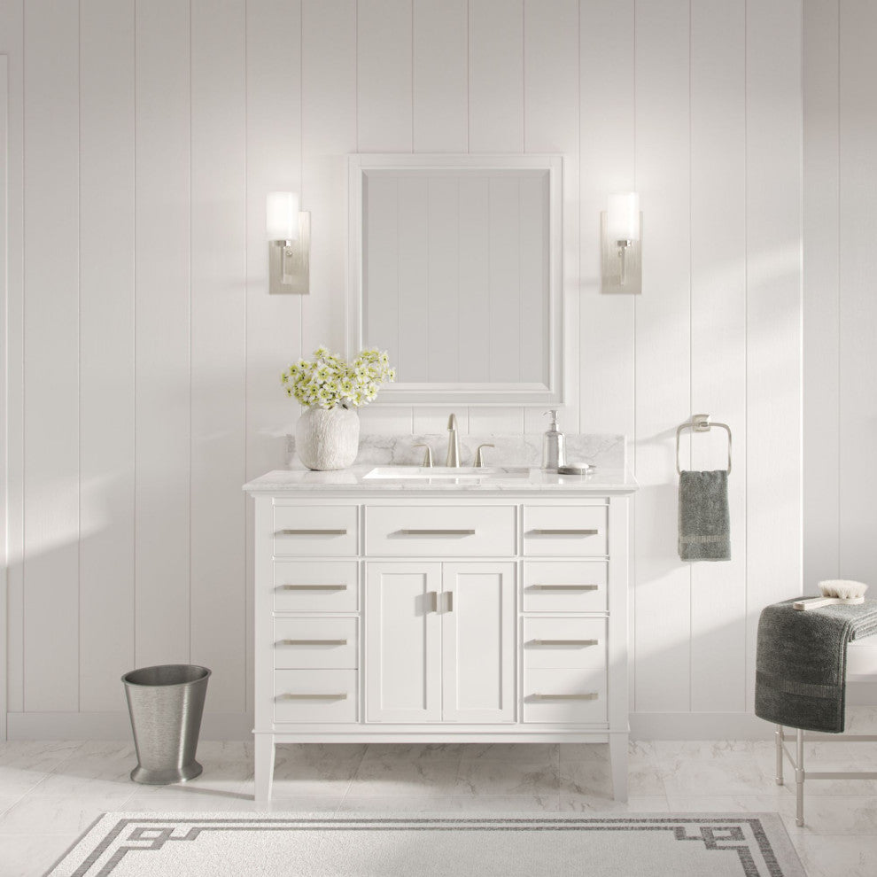 Fairmont Bathroom Vanity, Single Sink, 42", White, Freestanding