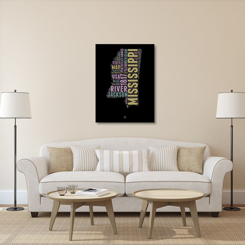 "Mississippi Word Cloud 1" Fine Art Print