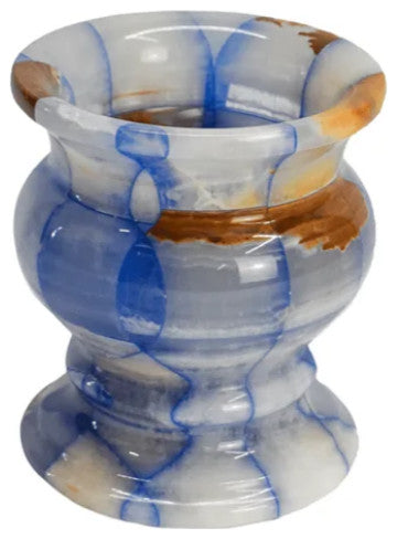 Plaid Blue Jar With Lid