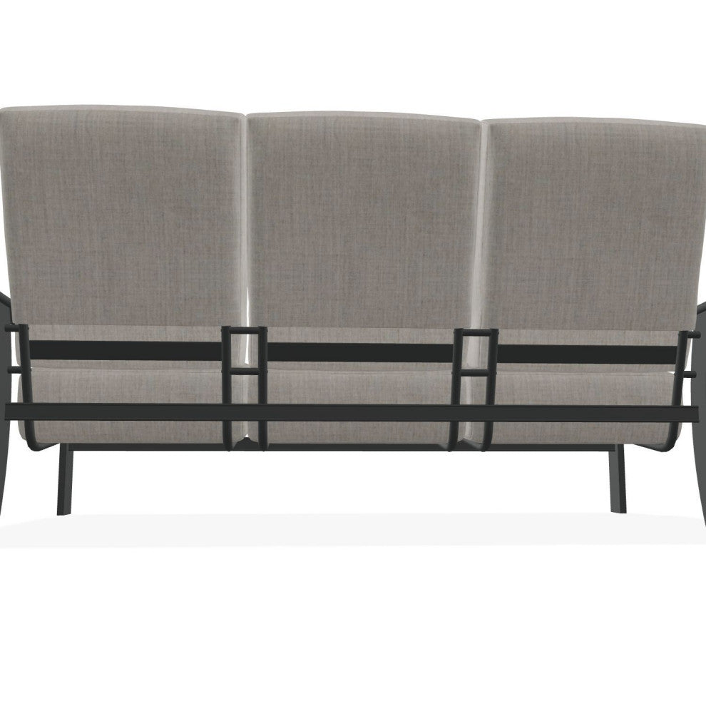 St. Catherine Deep Seat 3-Seat Outdoor Sofa, Cast Silver/Graphite