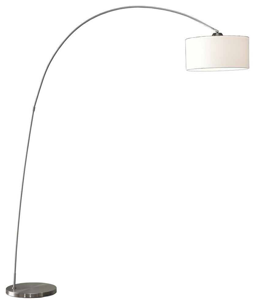 Adelina Arched Brushed Steel Floor Lamp