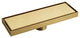 Linear Shower Drain with Hair Strainer and Reversible Tile Insert Cover, Brushed Gold