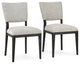 Phillip Upholstered Fabric Dining Chair, Set of 2, Sand