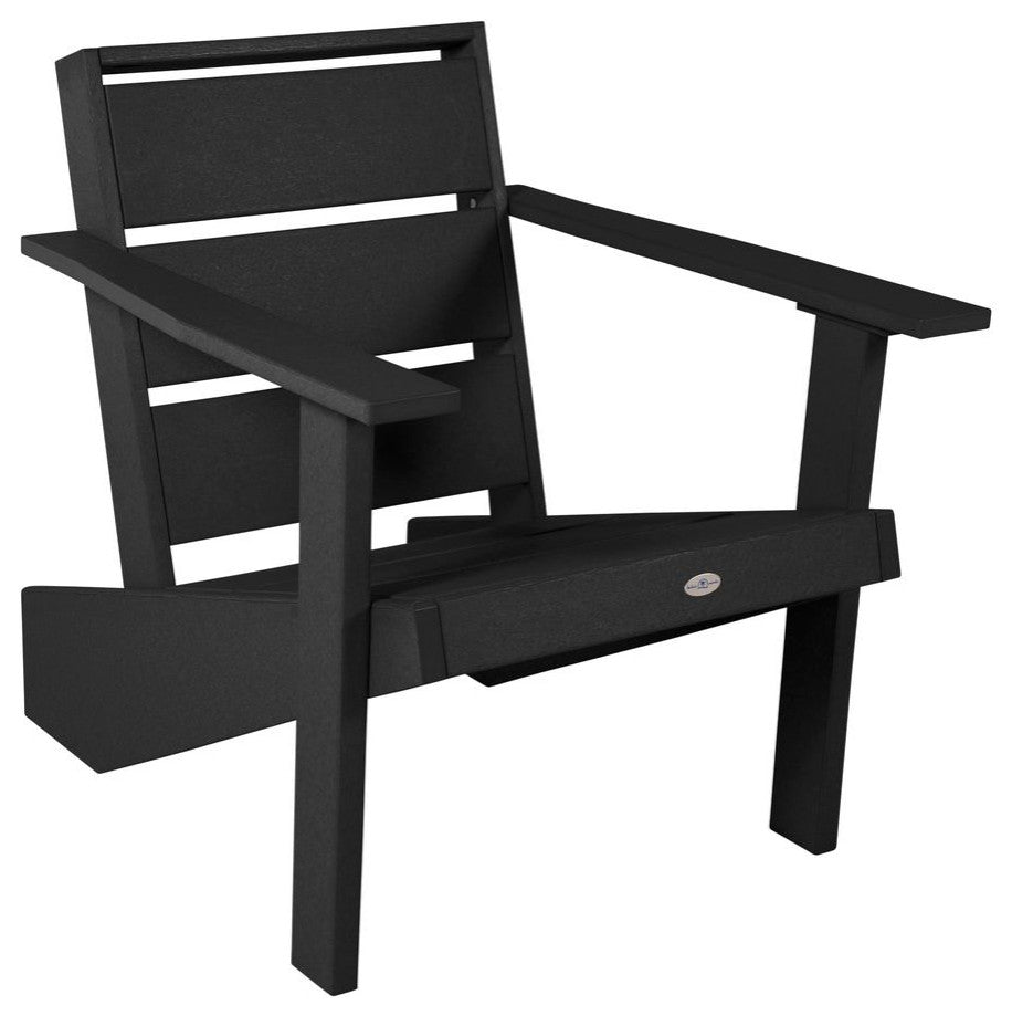 Haven Modern Adirondack Chair, Black Sand
