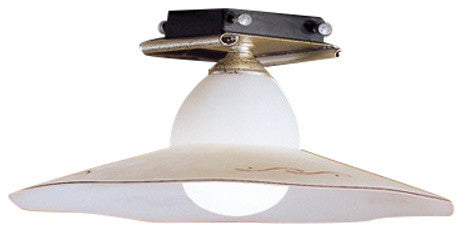 Country Line 1839 Ceiling Mount, Verdigris And Rust, White Scavo