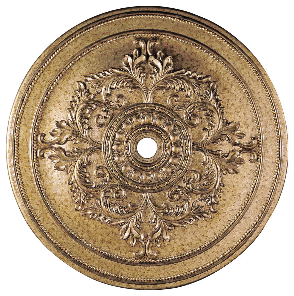 Livex 8229-65 - Ceiling Medallion - Versailles - Hand Painted Vintage Gold Leaf