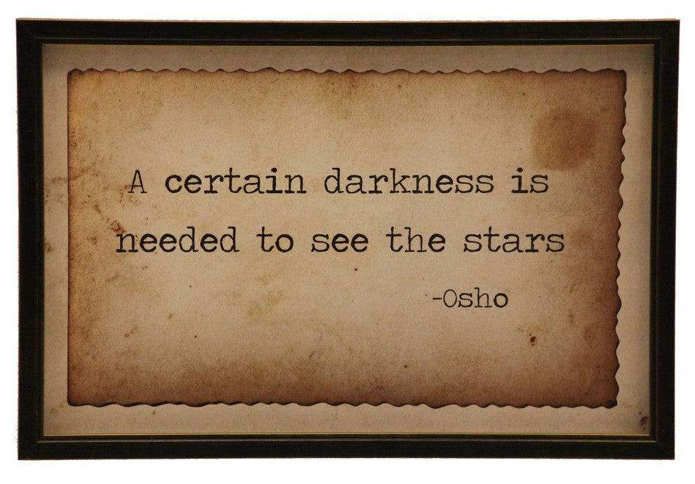 Osho Quote, Copper And Black Shadowbox