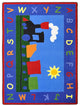 Kid Essentials Rug, Tiny Train, 5'4"x7'8"