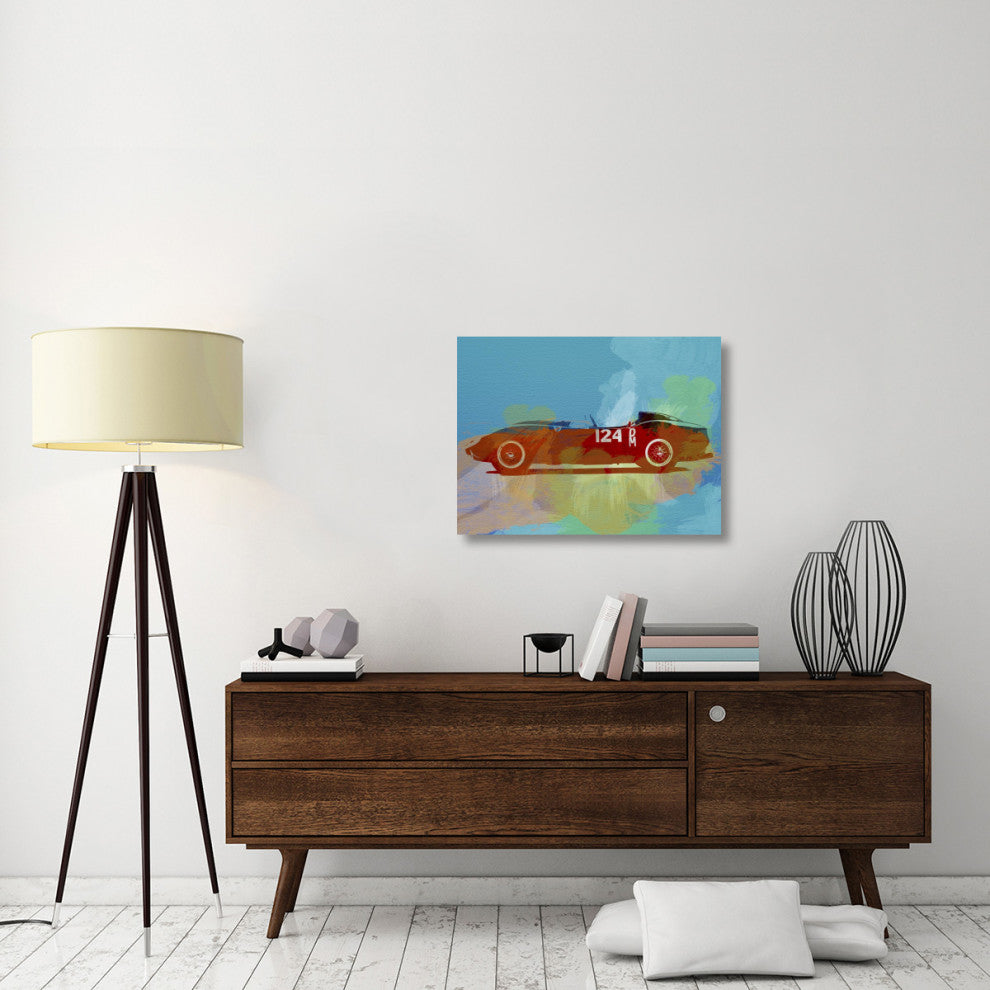 "Ferrari Testa Rossa Watercolor 1" Fine Art Print
