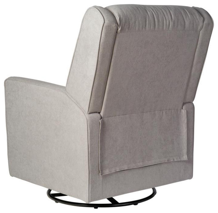 Cash Swivel Glider Rocker Recliner Chair, Light Gray
