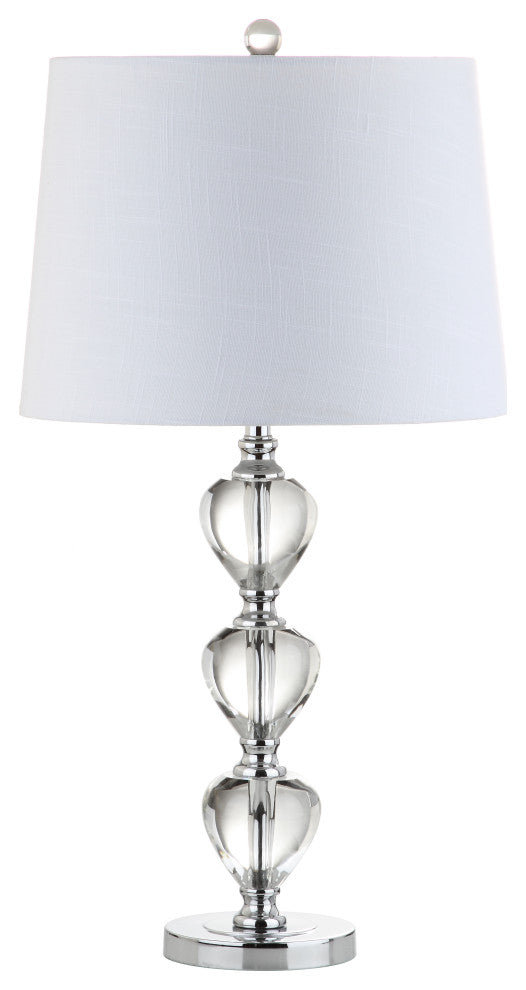 Cole 27" Crystal Table Lamp, Chrome